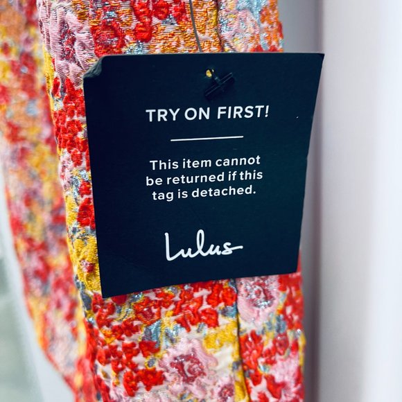 NWT LULUS Floral Print Mini Dress SZ M - Picture 3 of 6